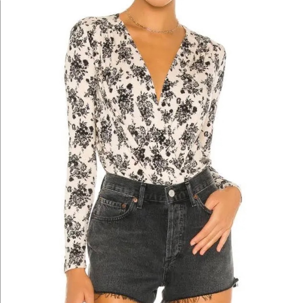 Free People Turnt Bodysuit in Cream (size Medium)